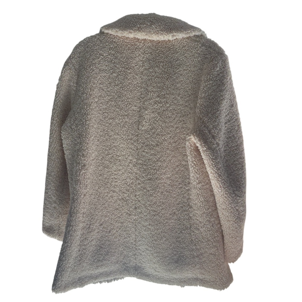 J.Crew Sherpa Teddy Coat | Beige Faux Fur Cozy Jacket | XL - Picture 7 of 8